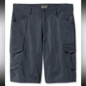 Royal Robbins Cargo Shorts Cotton Tencel 38/11 Navy Gray Slate Springdale